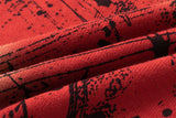 Flattering Distressed Ripped Red Ink Splashing Sweater