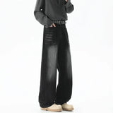 Streetwear Black Washed Baggy Denim Jeans