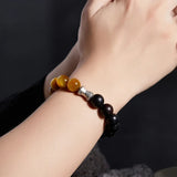 Natural Tiger Eyes Obsidian Stone Bracelet