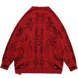 Effortless Rose Eye Scorpion Print Knitted Sweater