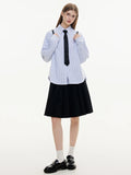 Luxury Striped Fitted Long Sleeve Shirt