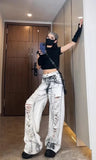Vintage Women Streetware Ripped Denim Jeans