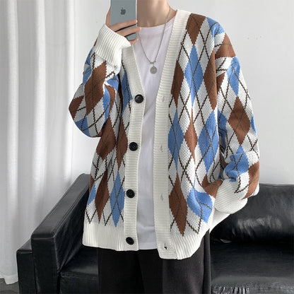 Argyle Oversized Cardigan