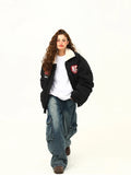 Women Warm Embroidered Wool Jacket