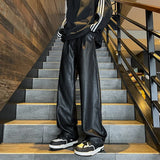 Casual Wide Leg PU Motorcycle Leather Pants