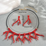 Coral Statement Set Bohemian Tropical Necklaces