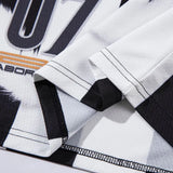 Feather Print Mesh Stripe Sport Polyester T-Shirt
