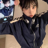 Y2K Vintage Zip Up Crop Sweatshirt