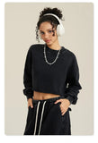 Women Distressed Loose Sweatshirt