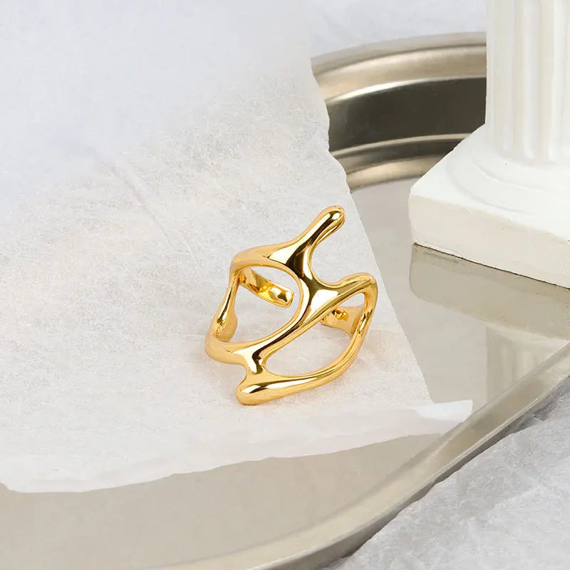 Vintage Irregular Hollow Ring
