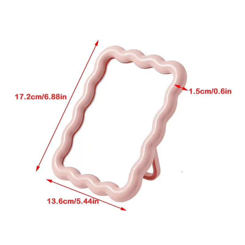 Solid Color Irregular Portable Mirror