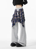 Plaid Patchwork Cool Vintage Retro Sweatpants