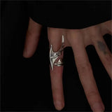 Exaggerated Cyberpunk Alien Irregular Ring