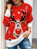 Christmas Reindeer Print Sweater