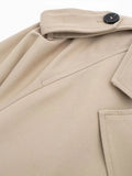 Old Money Style Belted Cropped Trench Jacket