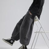 Vintage Distressed Baggy Wide Leg Jeans