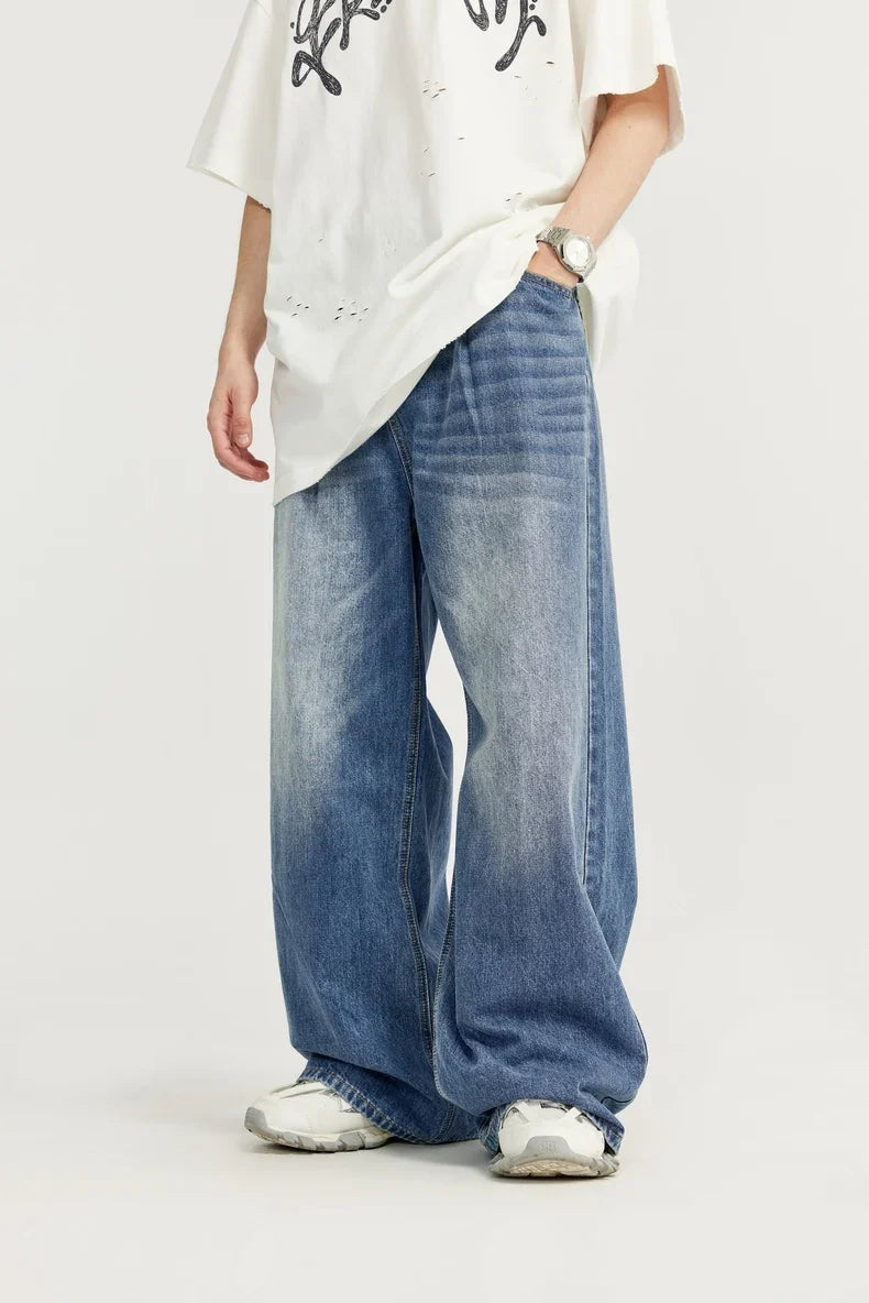Wide-Leg Baggy Denim Jeans