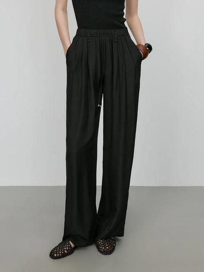 Premium Acetate Wide Leg Summer Pants