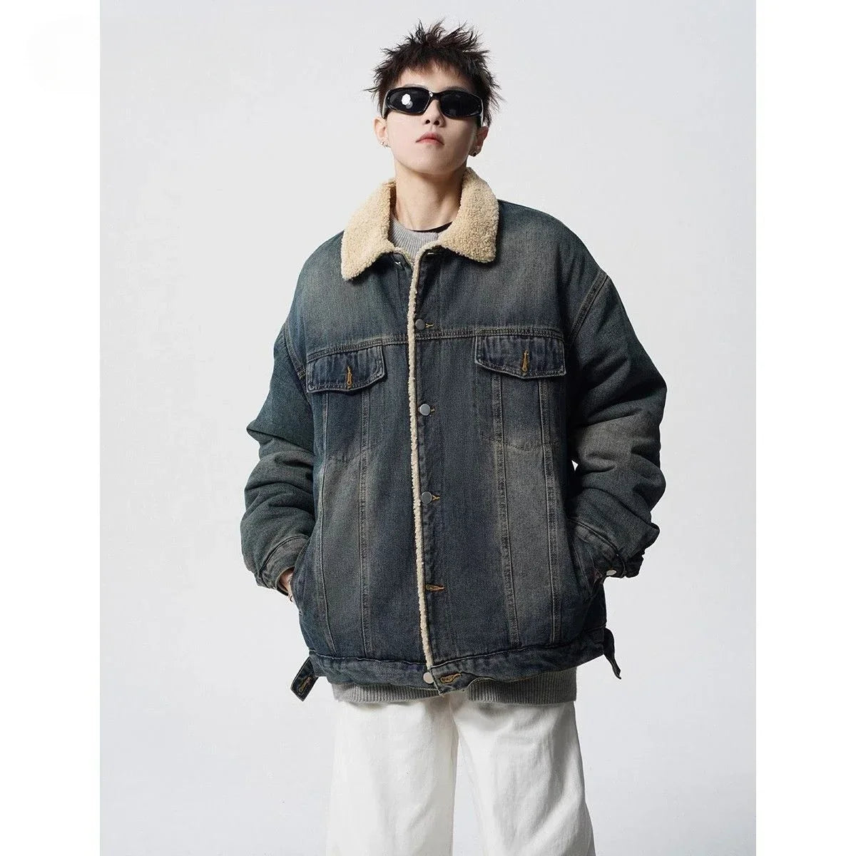 High Quality Thickened Cotton Denim Jacket