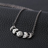Front view of the moon phase Starlit Dream Necklace 