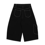 Summer Essential Streetwear Wide Leg Loose Denim Short