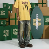 Graffiti Fade Baggy Jeans