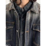 High-Quality Vintage Washed Denim Jacket