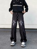 Blue Washed Gothic Punk Embroidered Jeans