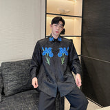 Vintage Embroidered Loose Flower Casual Hip Hop Shirt