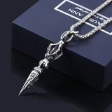 Retro Trendy Buddha Vajra Pendant Necklace
