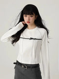 Retro American Bow Long Sleeve T-Shirt