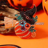 Cute Witch Broom Flower Brooch Pin