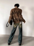 Aura Color Blocked Stand Collar Sweater