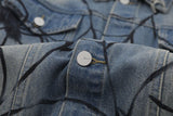 Retro Spider Web Denim Jacket