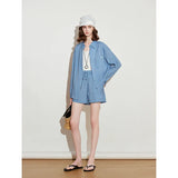 Women Stylish Casual Blue Short
