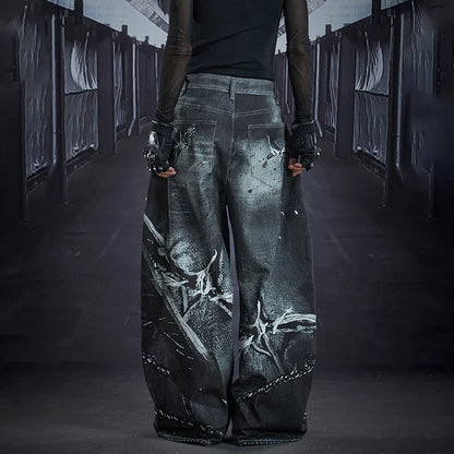Streetwear High Quality Personalized 3D Printed Jeans