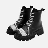 Streetwear Chunky Sole Lace-Up High Boot