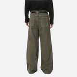 Vintage Green Distressed Loose Fit Jeans