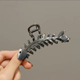 Metal Fish Bone Irregular Hair Claw Clip