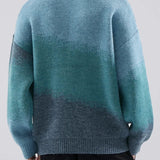Stylish Screw Thread Round Neck Knitted Sweater