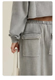 Women's Washed Loose Slit Long Skirt