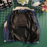 the inner fabric of the Patchwork Color Block Thin Jacket