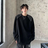 Padded Round Collar Long Sleeve T-Shirt