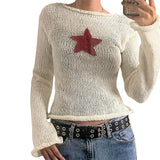 Women Vintage Grunge Star Aesthetic Sweater