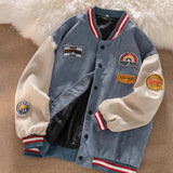 Vintage Embroidery Loose Varsity Jacket