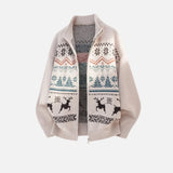 Cozy Nordic Fair Isle Knit Cardigan