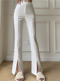 Slim High-waisted Flared Women's Pants