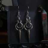 Gothic Spike Loop Stainless Steel Earrings