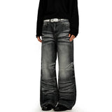 Y2K Vintage Washed Wide Leg Denim Jeans