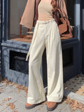 Elegant Cool Corduroy Wide Leg Pants